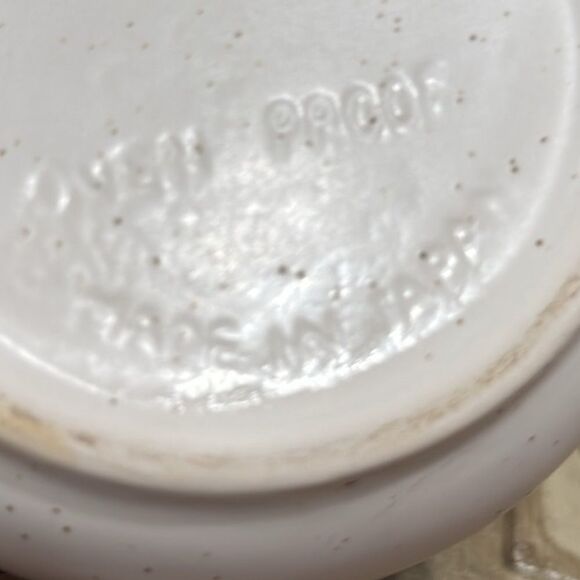 Vintage Set of Two Floral Motif Speckled Stoneware Soup Bowls with Lids Japan - Picture 13 of 16